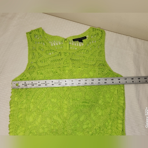 Boston Proper Sleeveless Crochet Dress - Vibrant Green size M. #E04 - Picture 12 of 16
